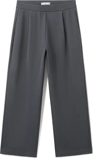 Pleated Straight Leg Cotton Blend Pants | Nordstrom