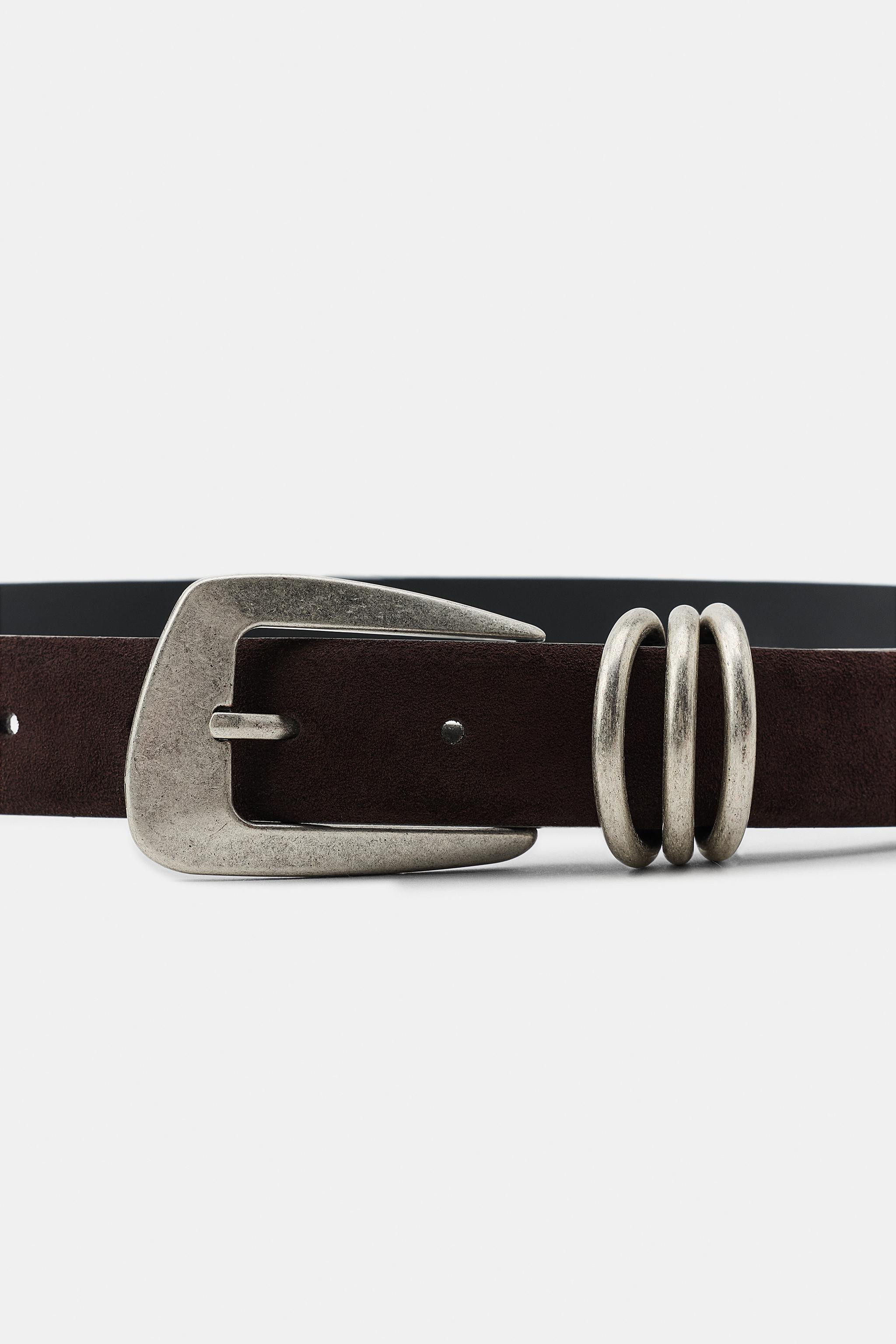 TRIPLE LOOP SPLIT SUEDE BELT | Zara UK
