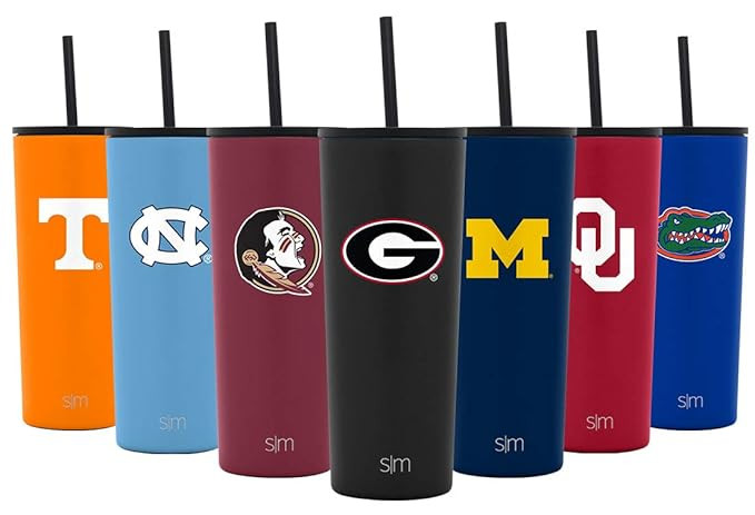 Simple Modern NBA & College Classic Insulated Tumbler with Closing Lid and Straws - 18/8 Stainles... | Amazon (US)