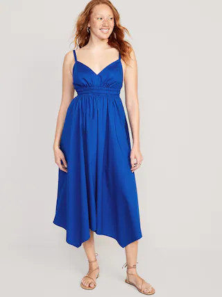 Waist-Defined Sleeveless Smocked Maxi Dress for Women | Old Navy (US)