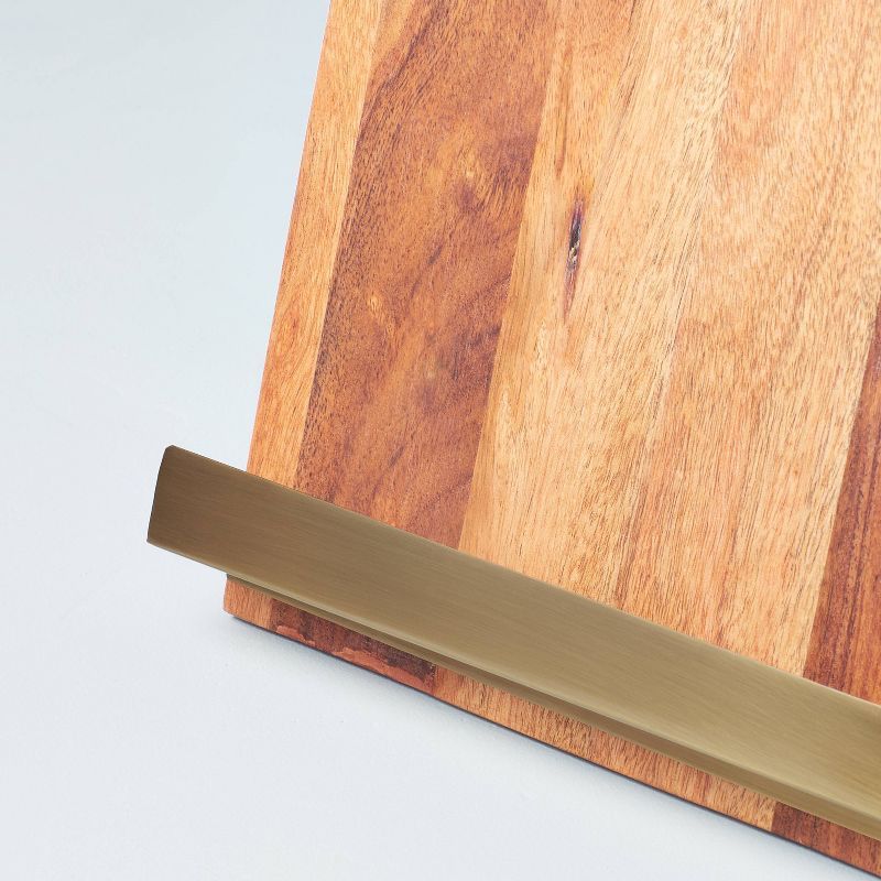Wood Cookbook Holder with Metal Ledge - Hearth & Hand™ with Magnolia | Target