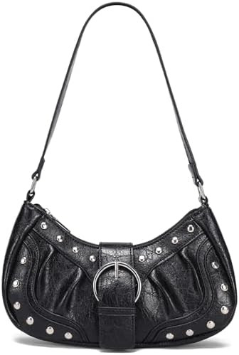 Y2K Purse Small Shoulder Bags for Women with Rivets Punk Style Goth Grunge Emo Handbag | Amazon (US)