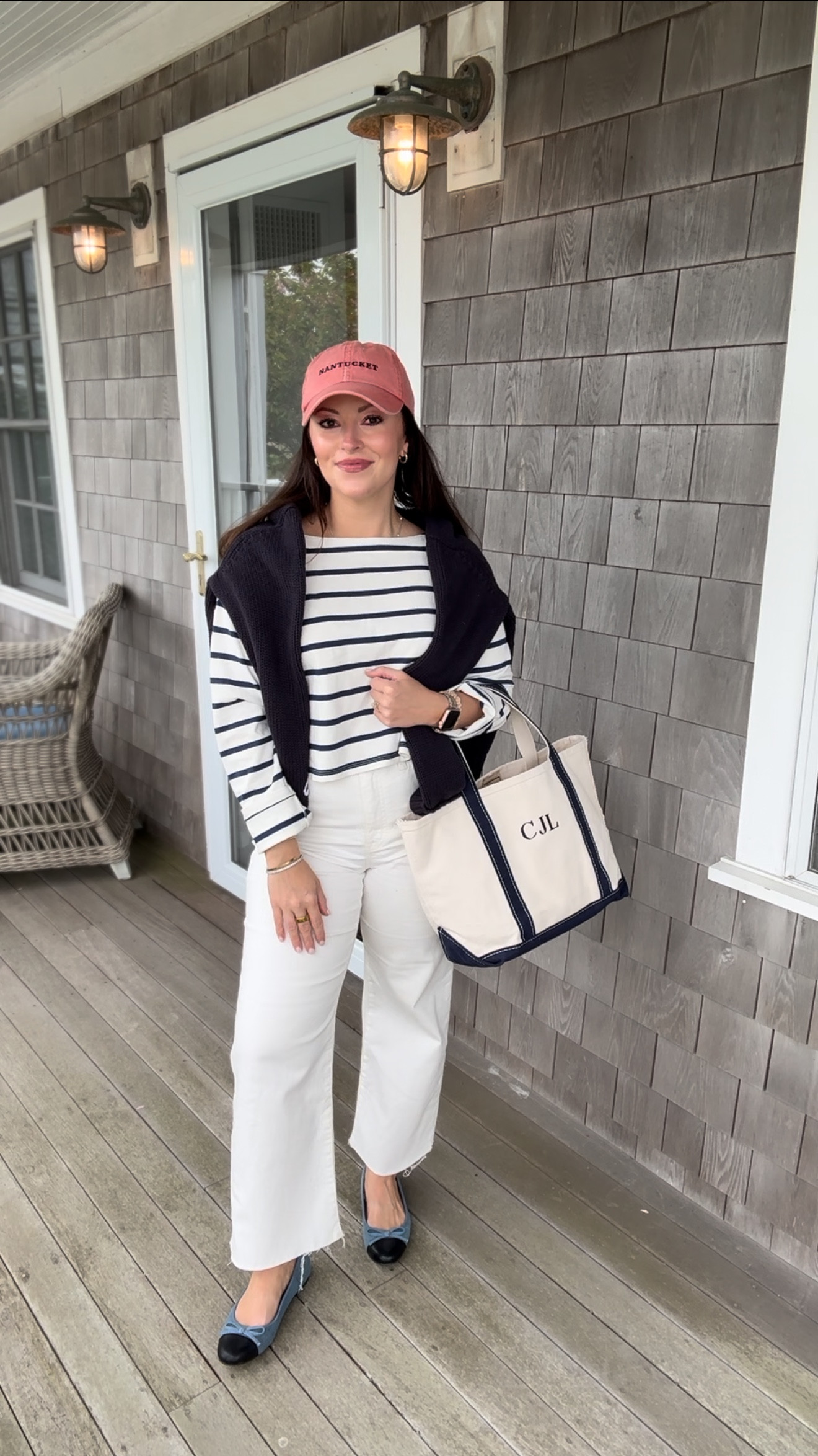 What to wear in Nantucket
New England summer
Vacation outfit idea 
Casual New England summer outfit 
Size: S in striped top and sweater, 27 Reg in white wide leg jeans 

#LTKTravel #LTKSeasonal #LTKStyleTip
