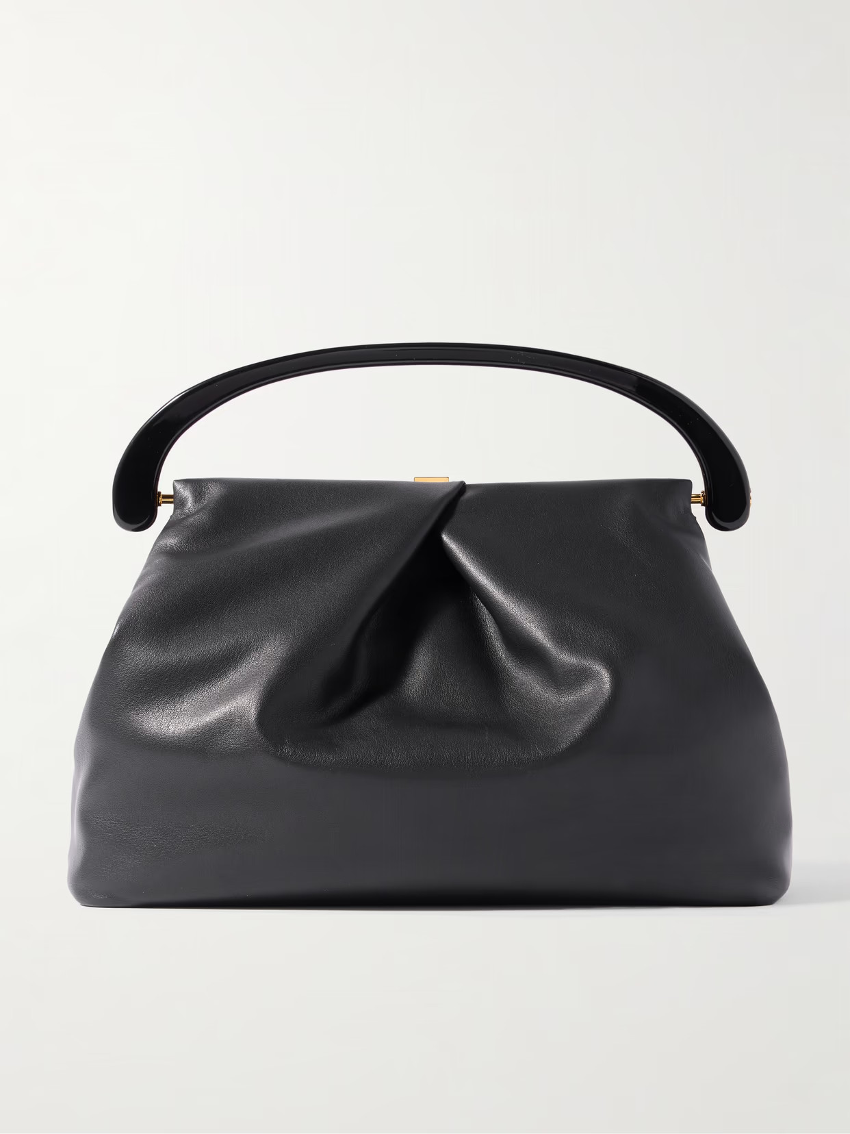Dries Van Noten - Pleated Leather Tote - Black | NET-A-PORTER (US)