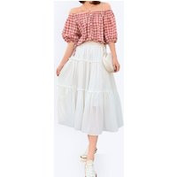 White Midi Skirt | High Waist Pleated Boho Evening Streetwear Summer Skirts | Etsy (US)