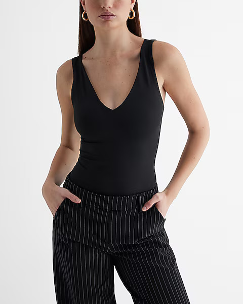 Body Contour High Compression Double V-neck Tank | Express