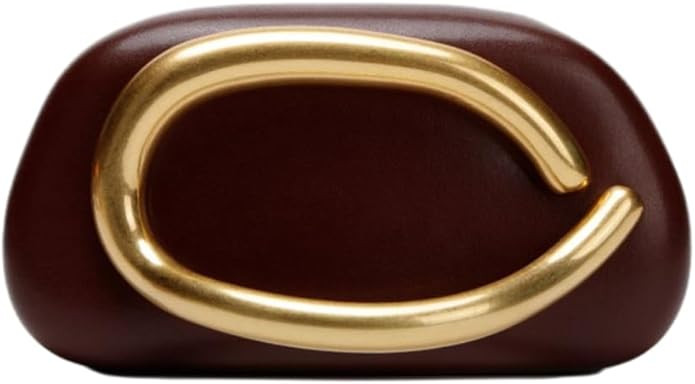 Women PU Leather Evening Handbags with Chain Trendy Crossbody Metal Decoration Shoulder Bag Causa... | Amazon (US)