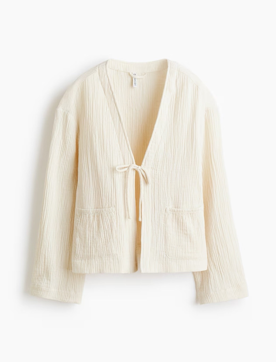 Cream tie front jacket 

#LTKSeasonal