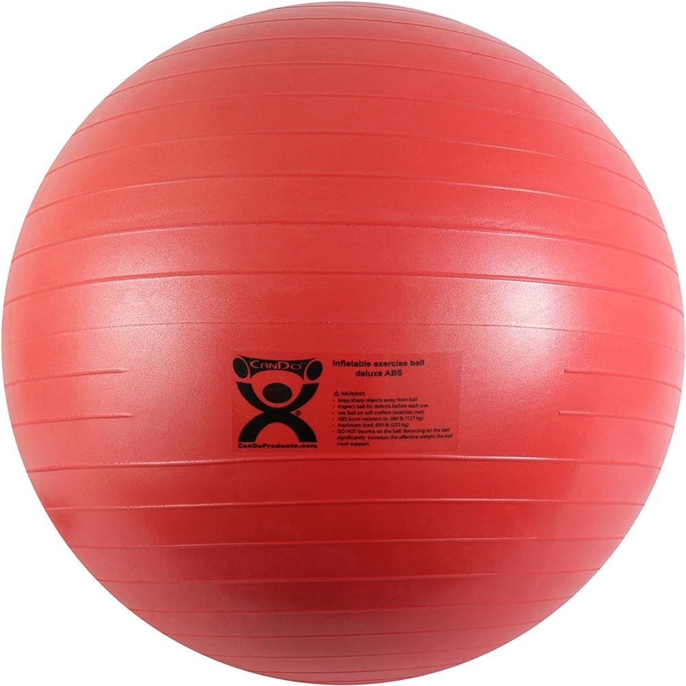 CanDo Inflatable Exercise Ball - Red 42", Durable Extra Thick Non-Slip Stability Ball for Core Wo... | Amazon (US)