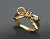 Silver Knot Bow Tie Ring, Dainty Ribbon Ring, Minimalist Band, Everyday Stacking Ring, Tiny Bow R... | Etsy (US)