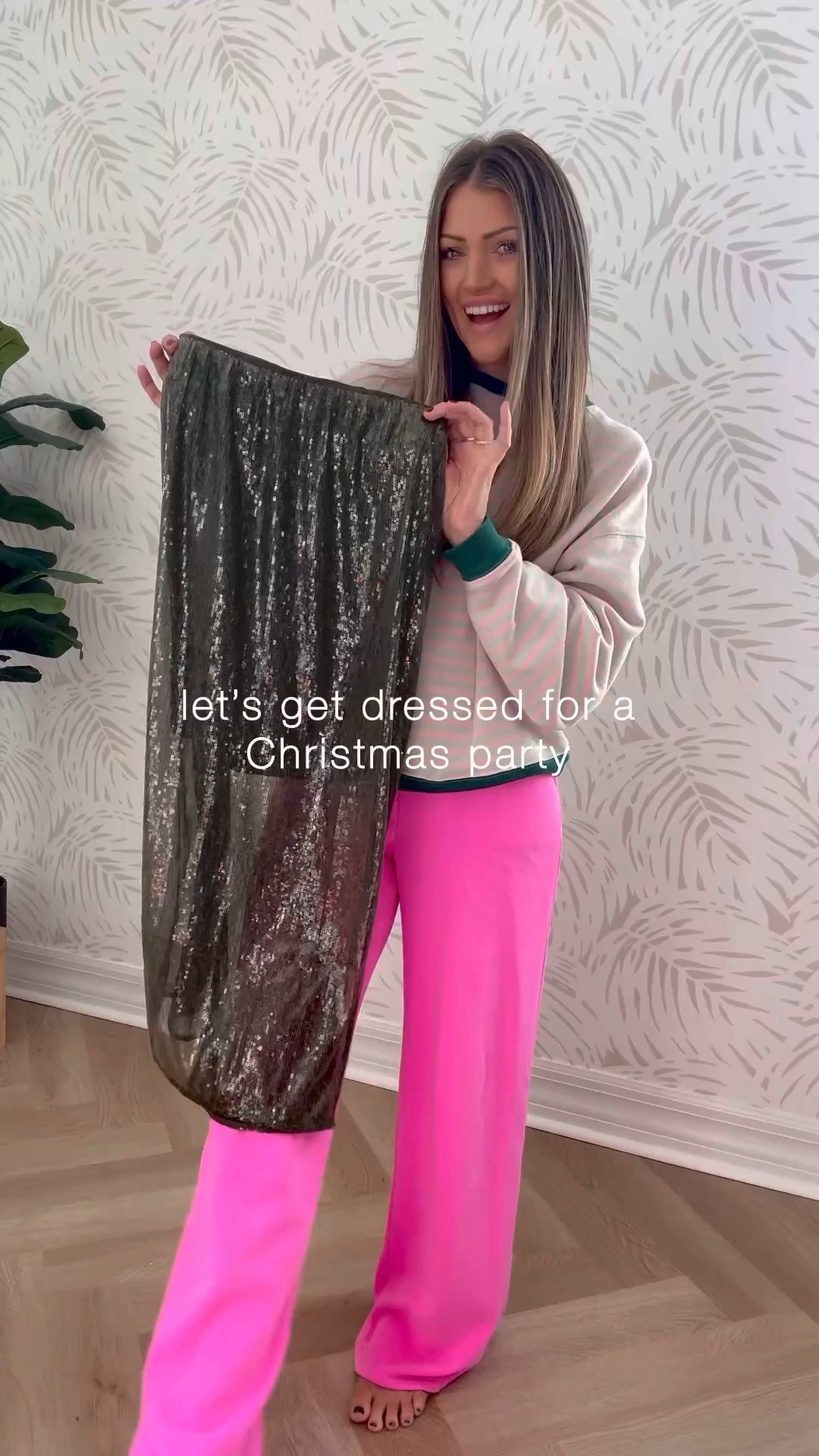 XS skirt. S sweater. 💚✨ LOVE THIS LOOK! Perfect mix of chic but just a smidge sexy with the skirt. This skirt is absolutely fabulous— can’t believe it’s so affordable from Target! #christmasparty #christmasoutfit 