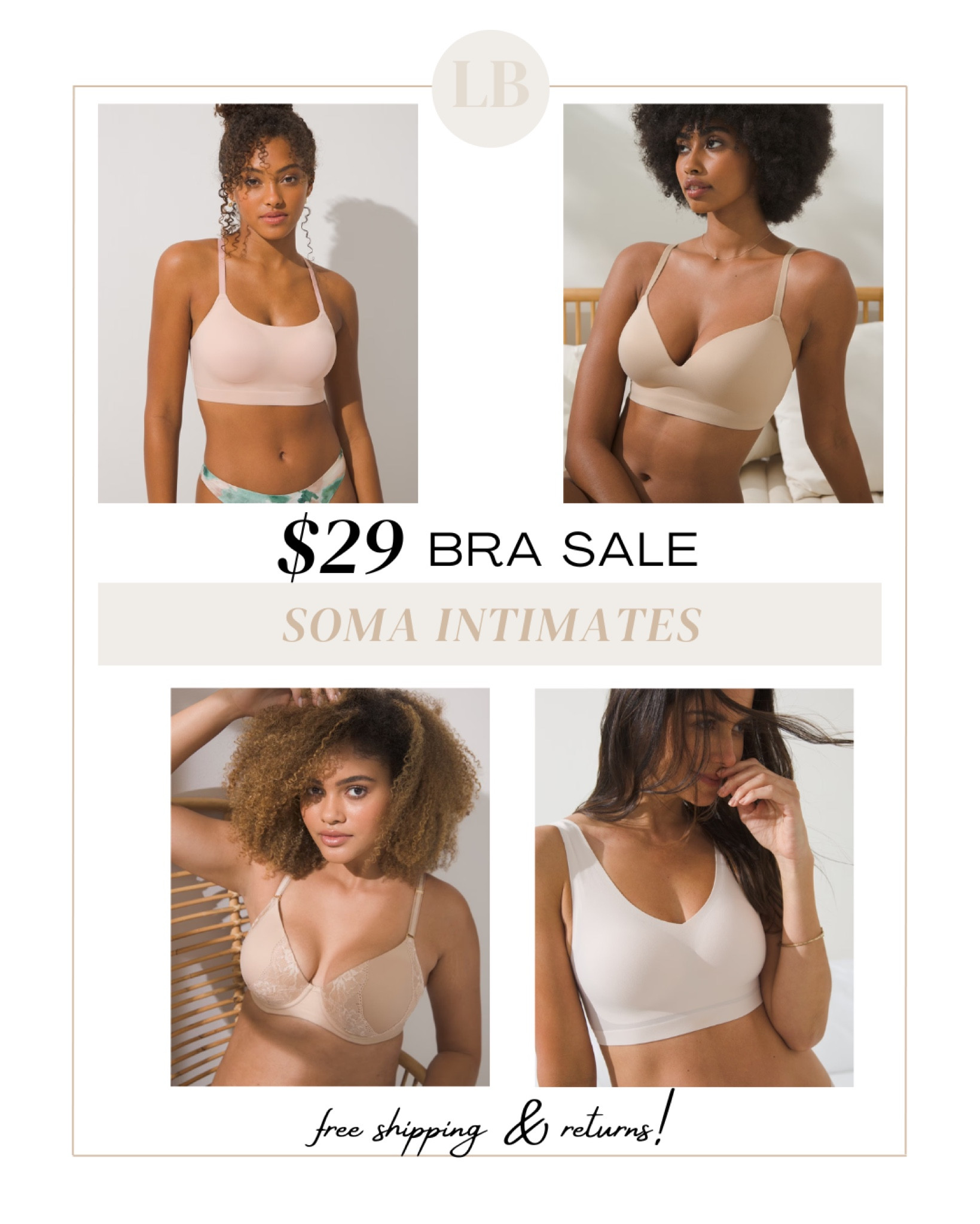 $29 bra sale happening at Soma now through 3/13, including my favorite: the Enbliss Wireless Bra. Free shipping & returns!

#LTKsalealert