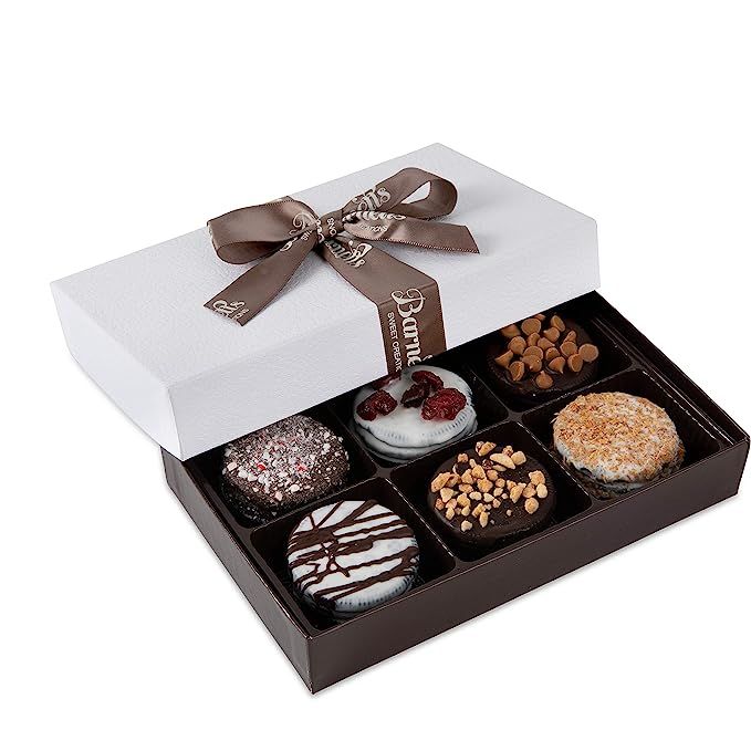 Barnett's Chocolate Christmas Gift Baskets, 6 Cookie Chocolates Box, Covered Cookies Mens Holiday... | Amazon (US)