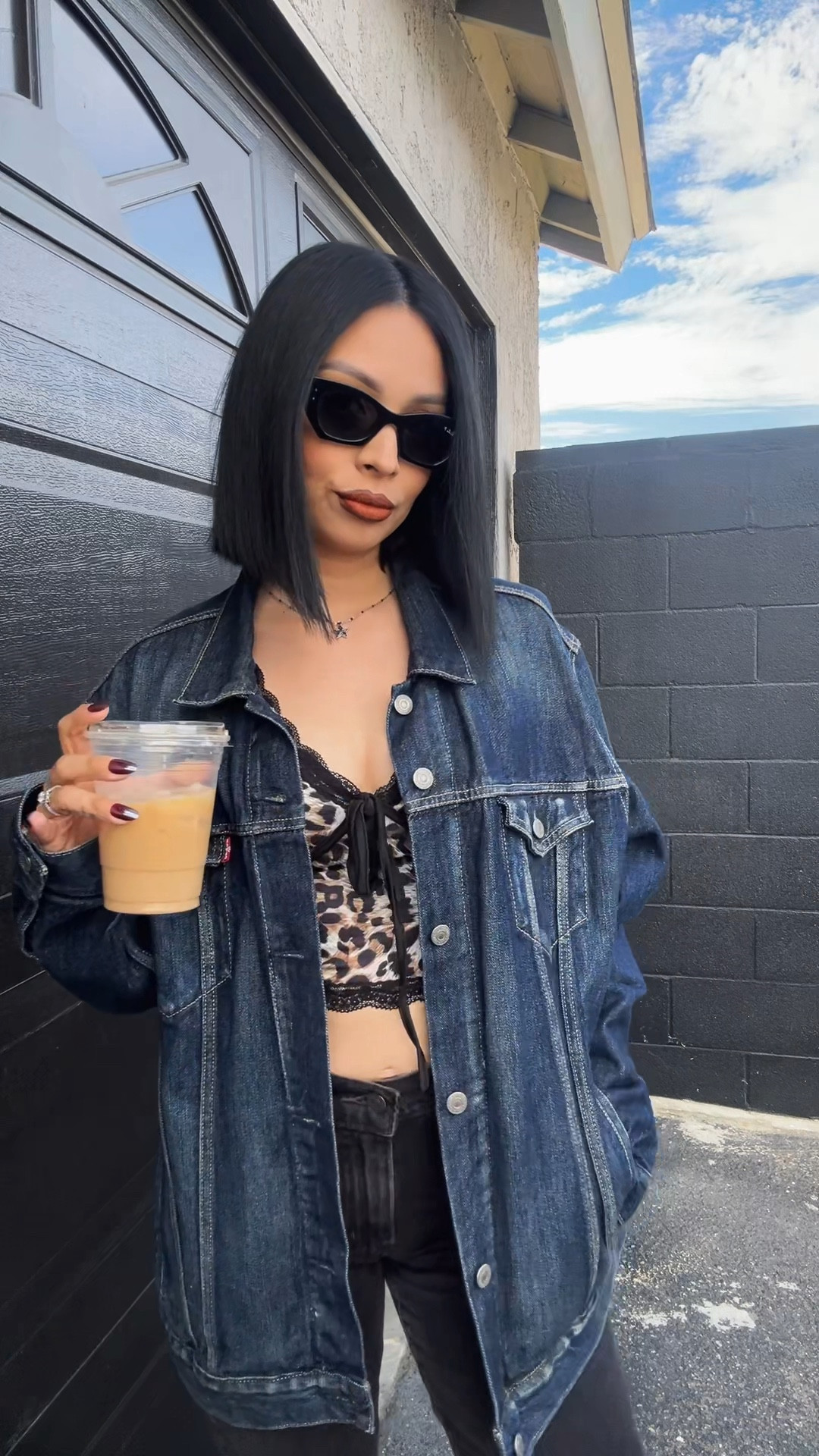 Denim & Leopard Look