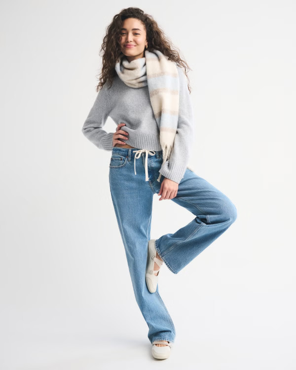 Women's Easy Mockneck Sweater | Women's Tops | Abercrombie.com | Abercrombie & Fitch (US)