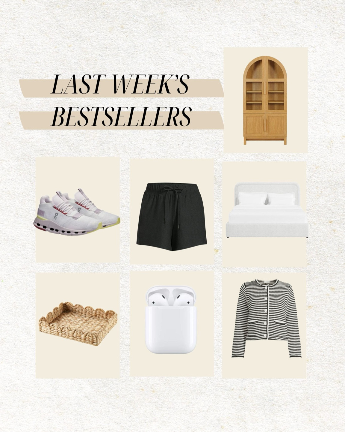 Last week’s bestsellers ✨

Boucle bed, arched cabinet, kitchen cabinet, wood cabinet, striped cardigan, lounge shorts, workout shorts, oncloud sneakers, oncloud, AirPods sale, apple sale, affordable home, home decor, Christine Andrew 

#LTKFitness #LTKFindsUnder50 #LTKHome
