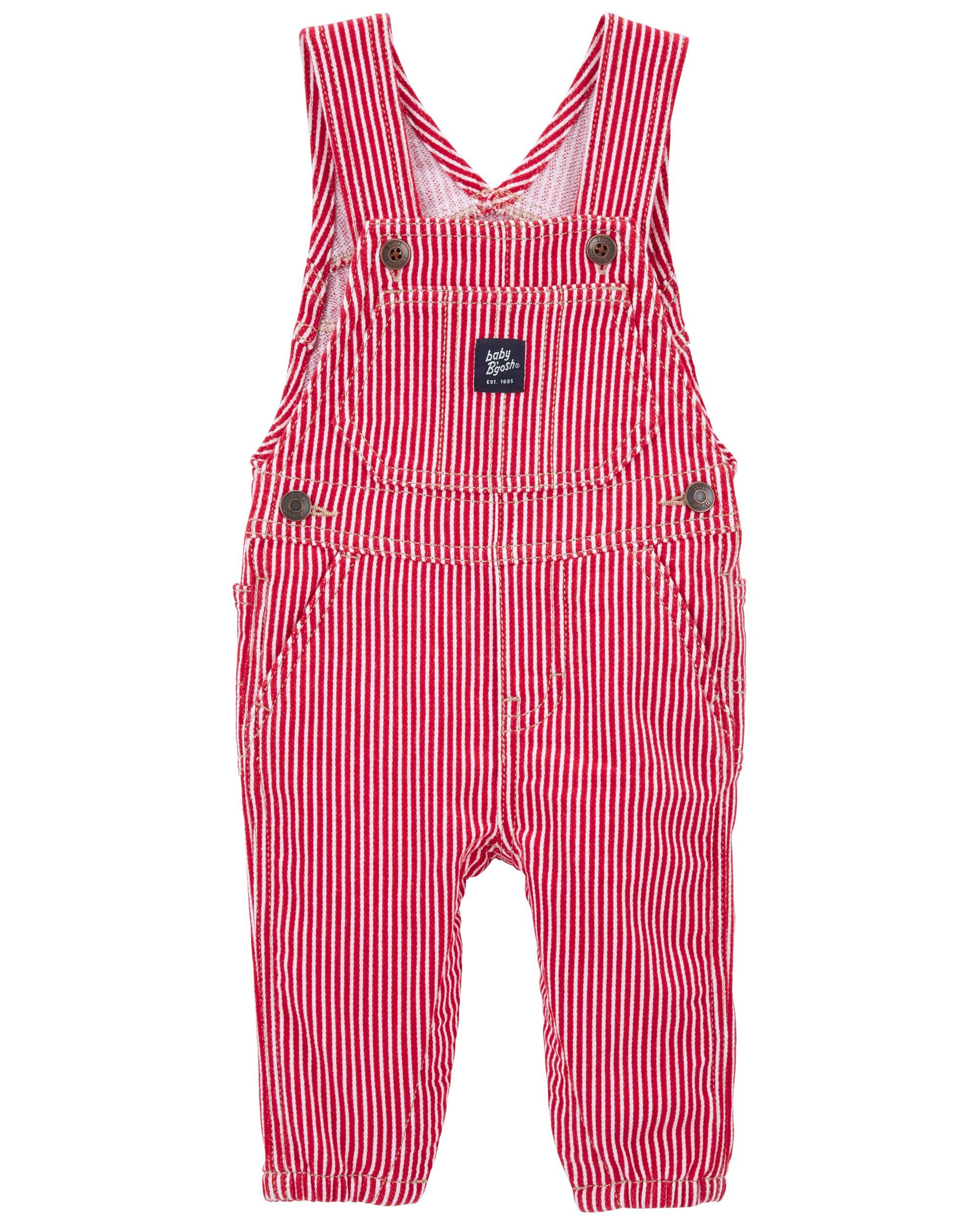 Baby Stretchy Hickory Stripe Overalls | Carter's