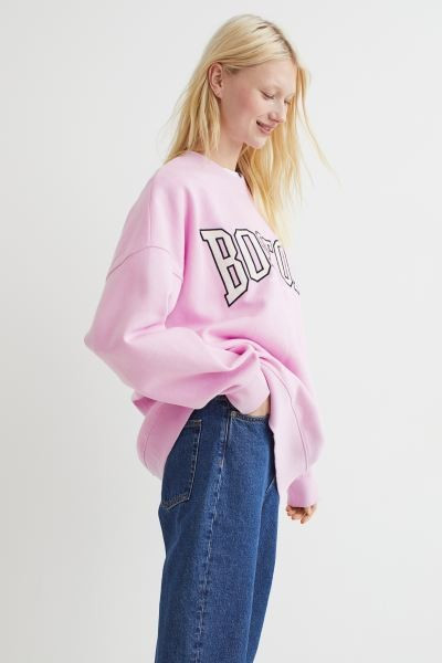 Oversized Sweatshirt with Motif | H&M (US + CA)