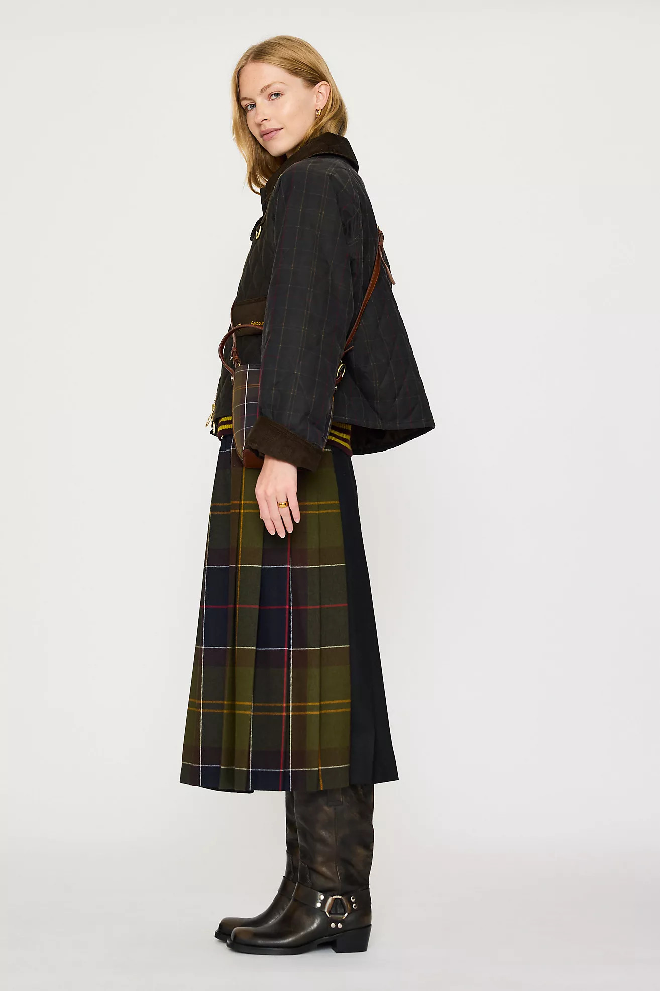 Barbour Spey 100% Waxed Cotton Tartan Quilted Jacket | Anthropologie (UK)