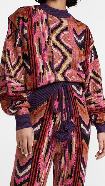 Red Stripes Patches Sweater | Shopbop