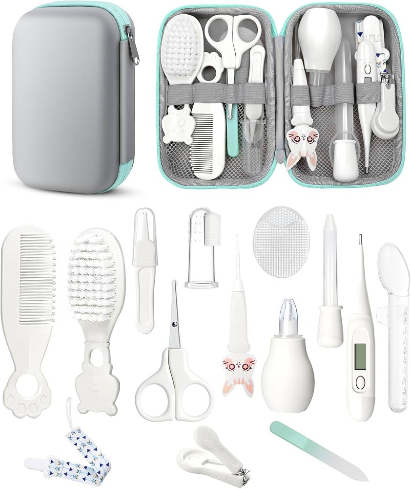 Kit de Cuidado y Aseo para Bebés, Kit de Cuidado de Seguridad para Recién Nacidos, con Cepillo ... | Amazon (US)