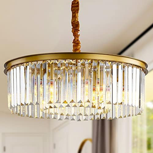 Modern Crystal Chandelier Lighting K11 Round Chandelier Hanging Pendant Ceiling  | Amazon (US)