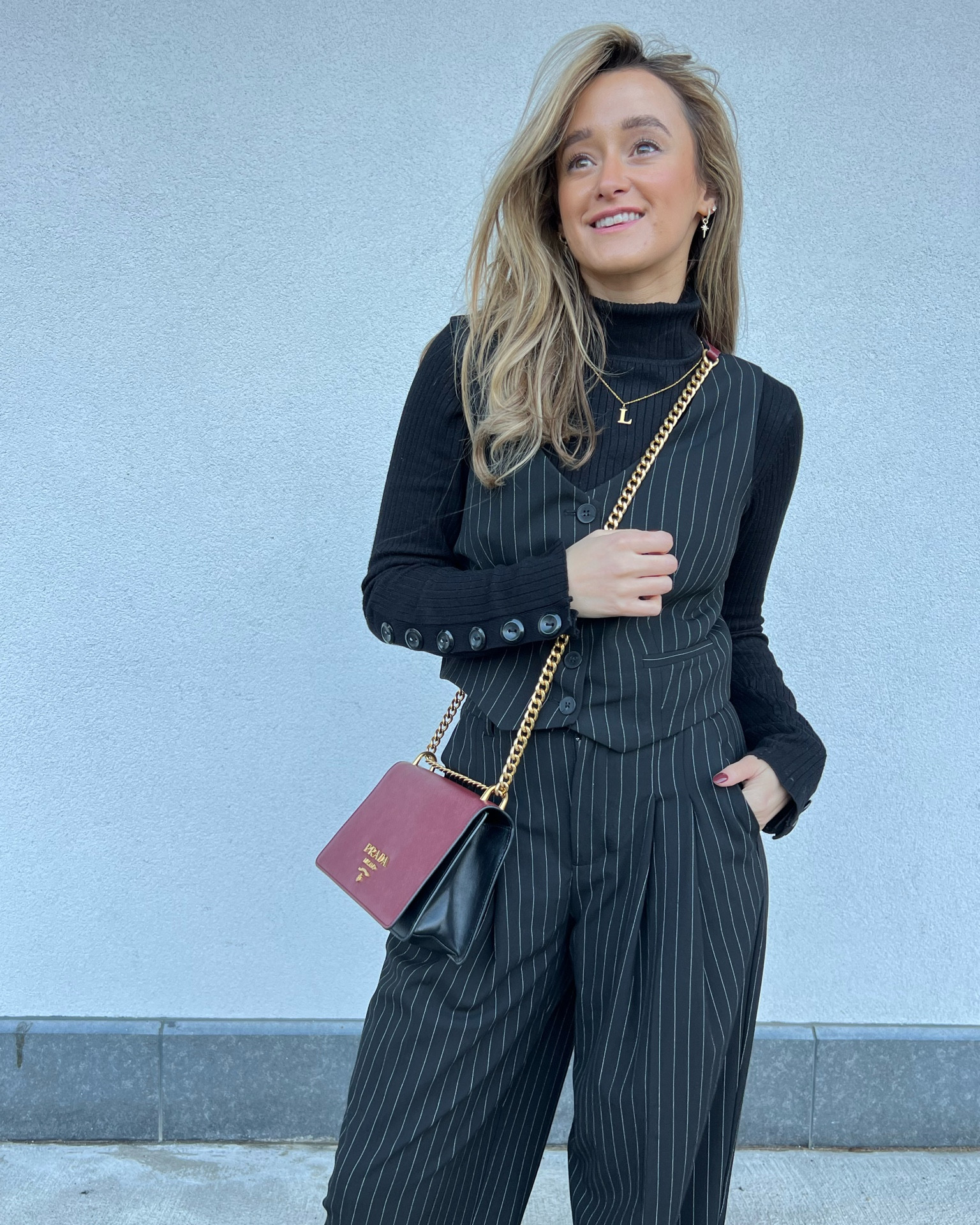 Casual pinstripe outfit from Stradivarius 

#LTKeurope #LTKunder50 #LTKworkwear