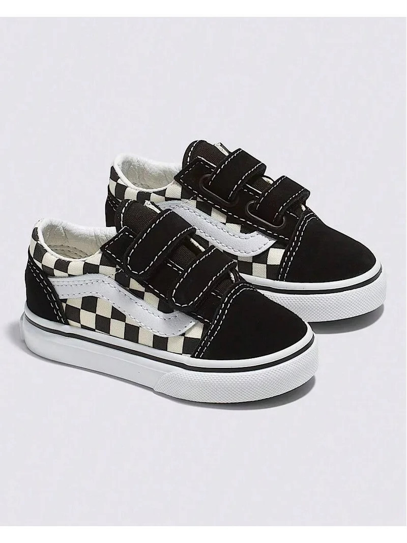 Vans Old Skool V Primary Check Toddler Sneakers size 7 | Walmart (US)