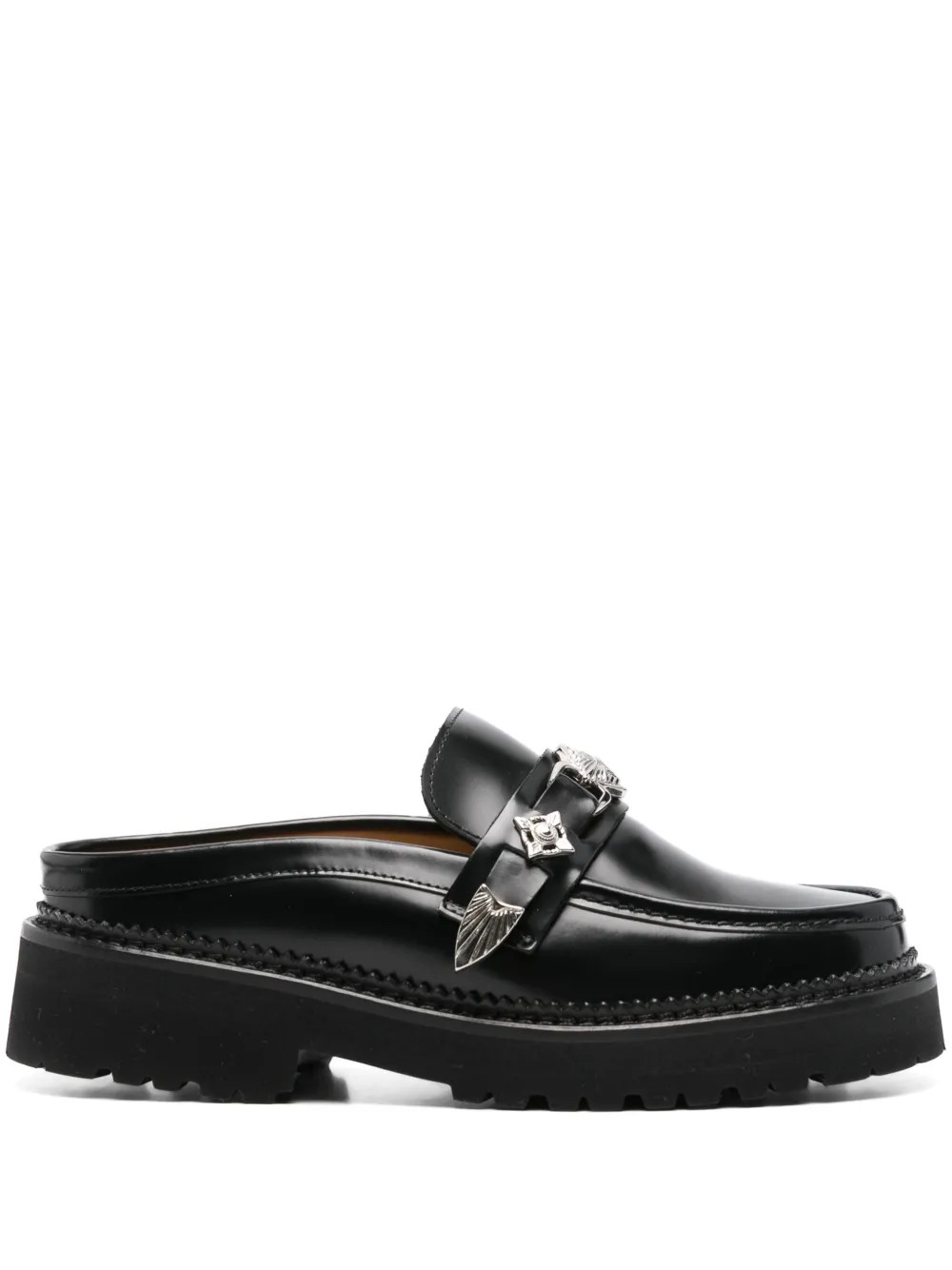 Toga Pulla Leather Loafers | Black | FARFETCH | Farfetch Global
