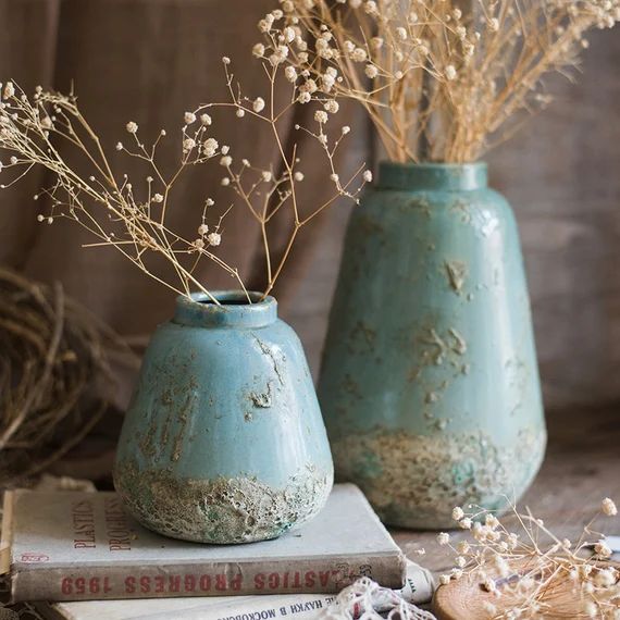 Ceramic Vase Turquoise Ceramic Vase - Etsy | Etsy (US)