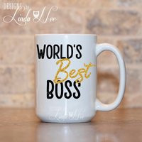 Worlds Best Boss, World's Boss Mug, Gift For The Office Appreciation Msa389 | Etsy (US)
