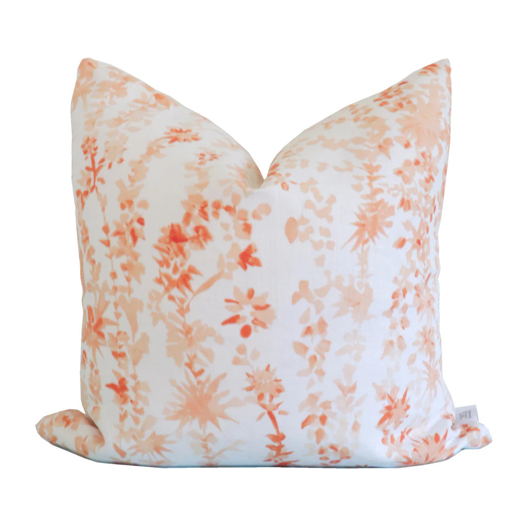 "Aster" in Orange Pillow Cover for Lo Home x Junior Sandler | Lo Home by Lauren Haskell Designs