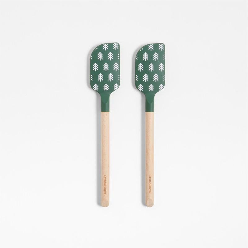 Green Trees Silicone Mini Spatulas, Set of 2 + Reviews | Crate & Barrel | Crate & Barrel