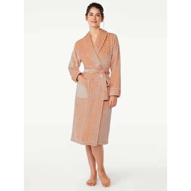 Joyspun Women's Plush Sleep Robe, Size S to 3X | Walmart (US)