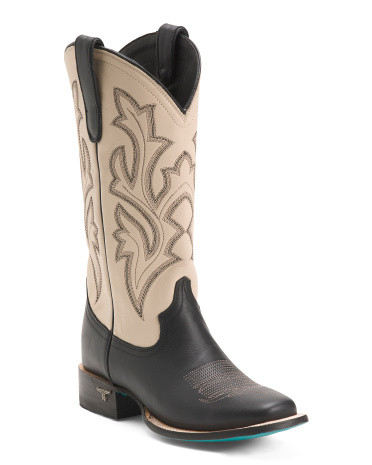 Made In Mexico Leather The Classic Square Toe Western Boots | TJ Maxx