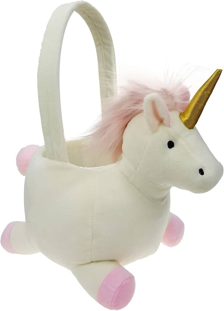 DearSun Lovely Easter Pink Unicorn Basket Easter Egg Hunting Basket for Kids Easter Decorations P... | Amazon (US)