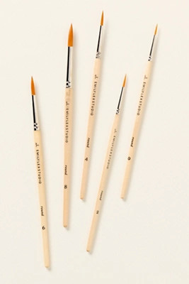 Emily Lex Watercolor Paintbrushes, Set of 5 | Anthropologie (US)