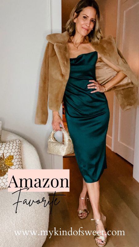 Winter wedding outfit idea. This slip dress is less than $25 and it’s amazing. It’s sexy and easy. Throw on a faux fur with it to luxe it up. I’m wearing small.

#LTKSeasonal #LTKunder50 #LTKstyletip