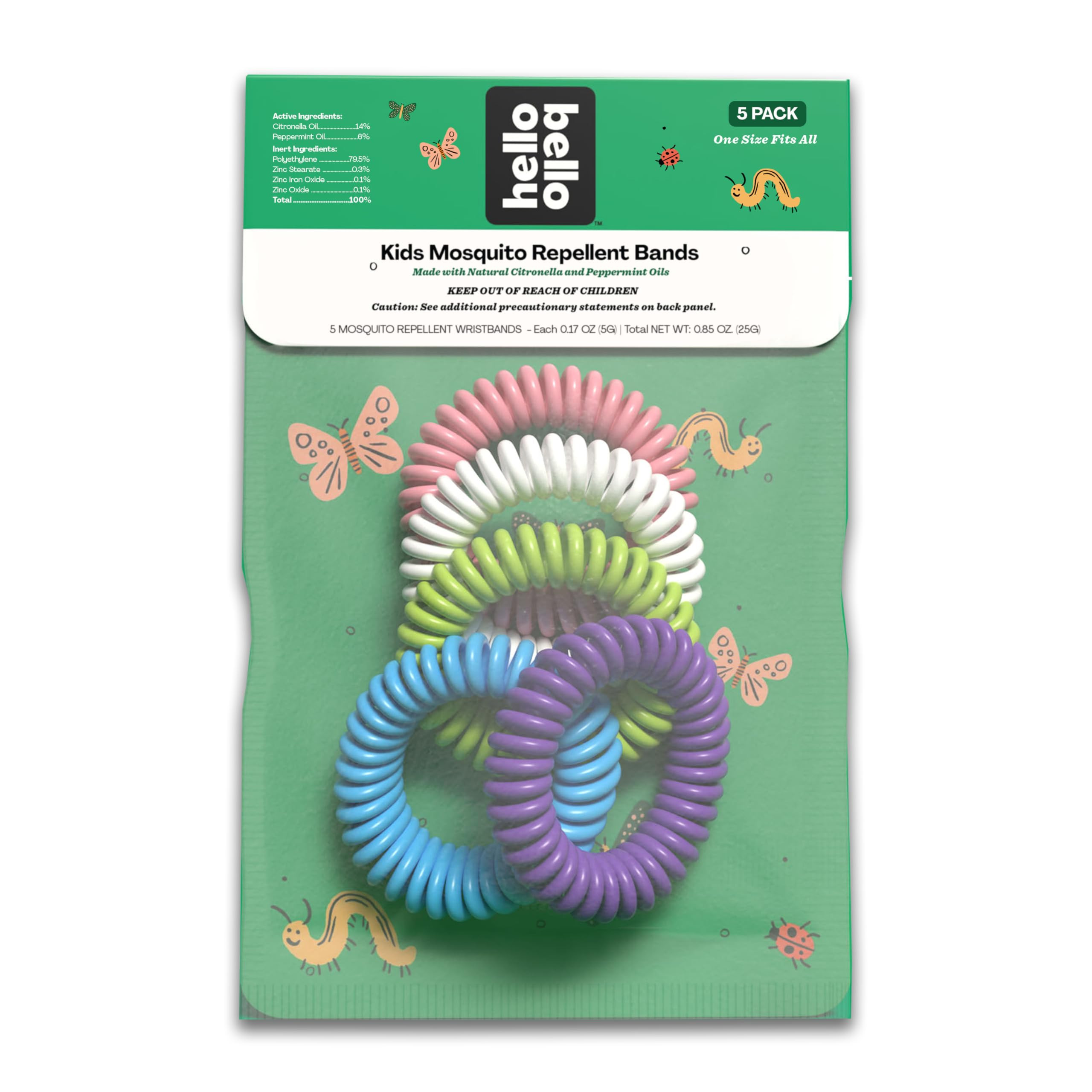 Hello Bello Kids Mosquito Repellent Bracelets, Made with Natural Citronella and Peppermint Oils, ... | Amazon (US)
