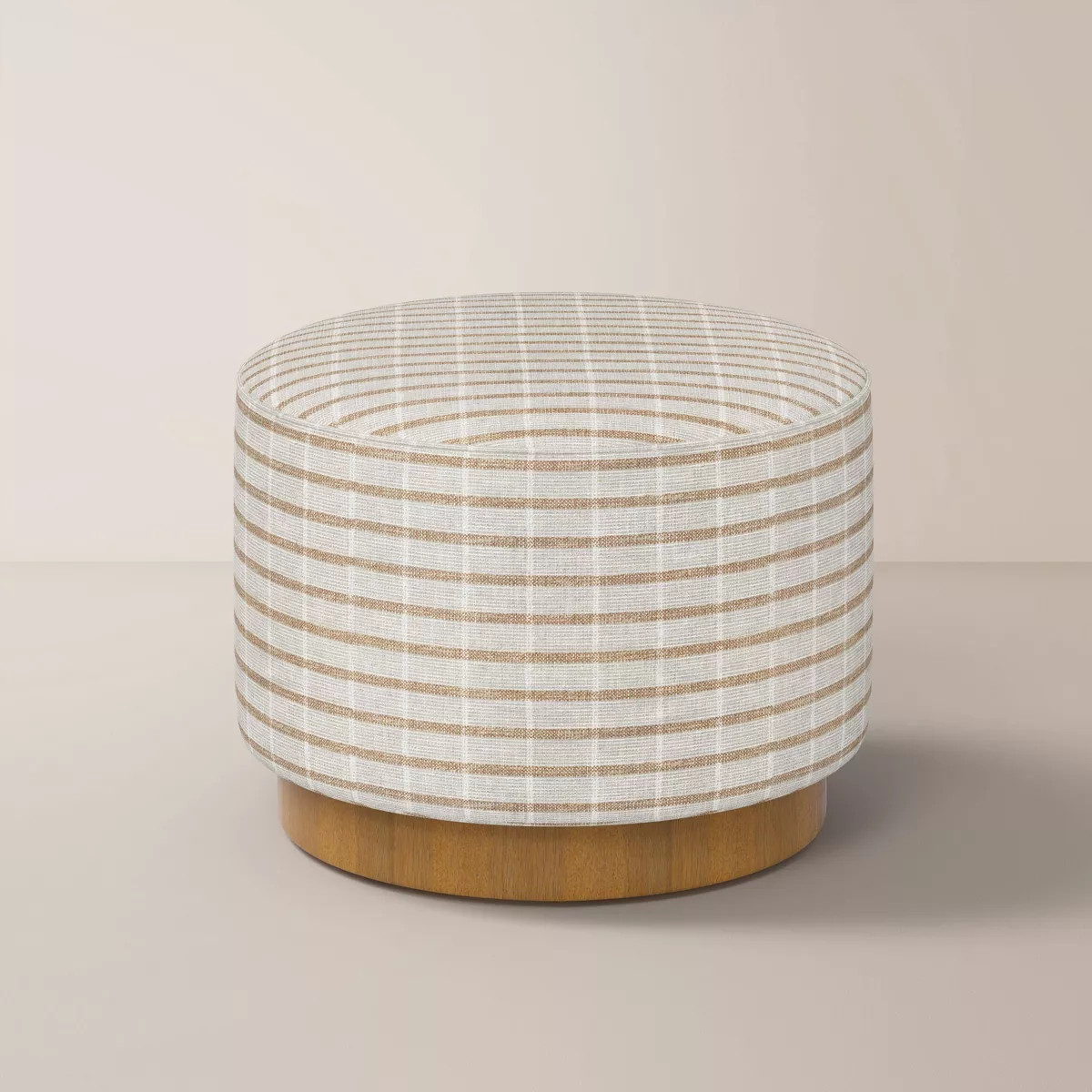 Round Ottoman with Plinth Base - Hearth & Hand™ with Magnolia | Target