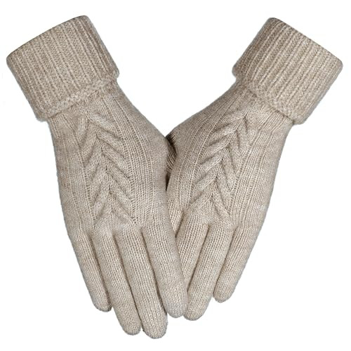 Achiou Women Winter Gloves, Touch Screen Texting Gloves, Elastic Soft Warm Knit Lined, One Size | Amazon (US)