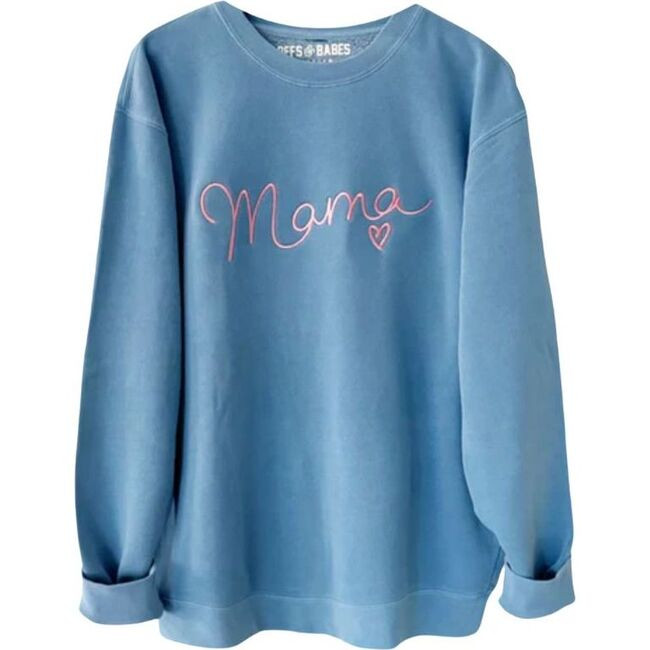Women's Ultra Mama Embroidered Sweatshirt, Blue | Maisonette