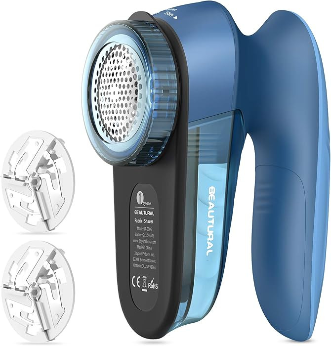 BEAUTURAL Fabric Shaver and Lint Remover, Sweater Defuzzer with 2-Speeds, 2 Replaceable Stainless... | Amazon (US)