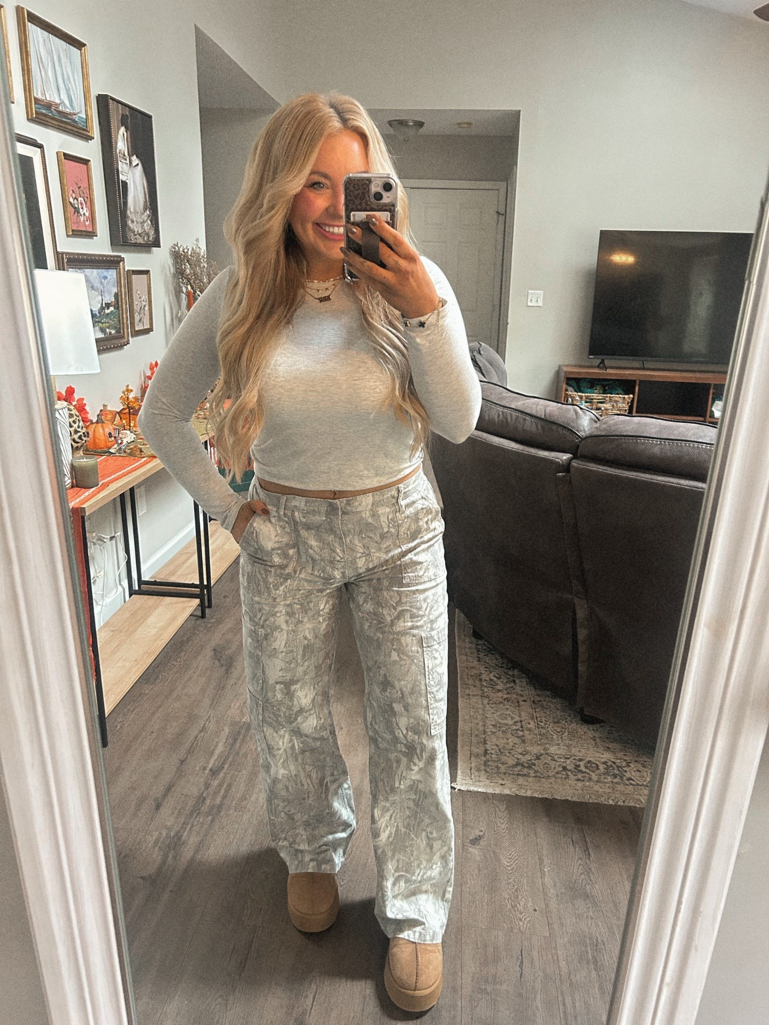 New camo print in our fav $16 Walmart cargo pants!!! 😍✨👏🏼 

#LTKFallSale #LTKSeasonal #LTKMidsize