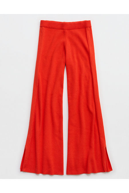 Aerie Sweater Trouser Women's Orange Flare XXS | Aerie