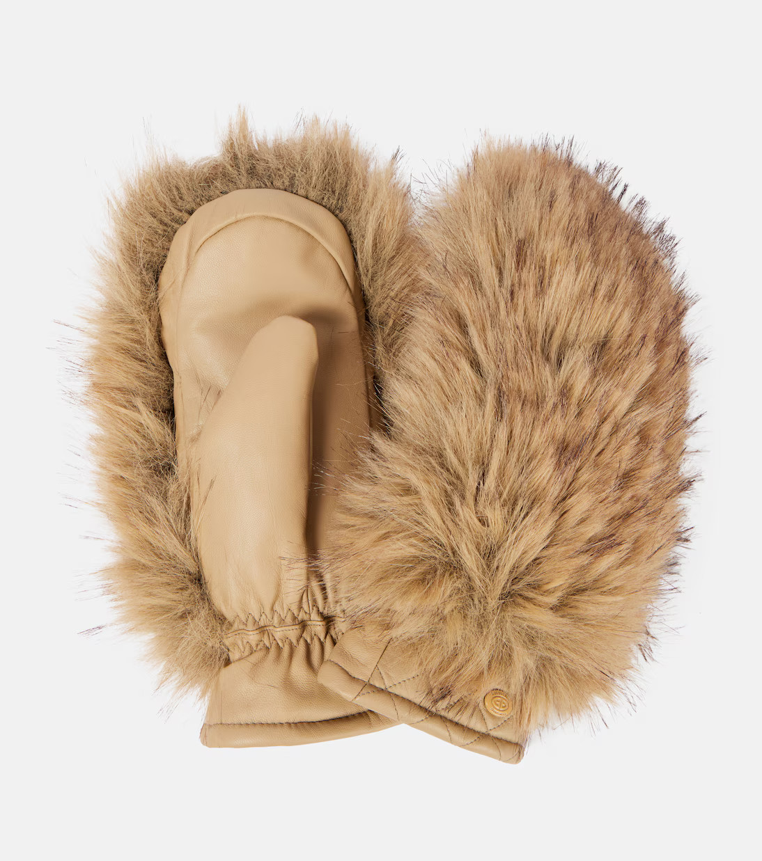 Hill faux fur-trimmed leather ski mittens | Mytheresa (US/CA)