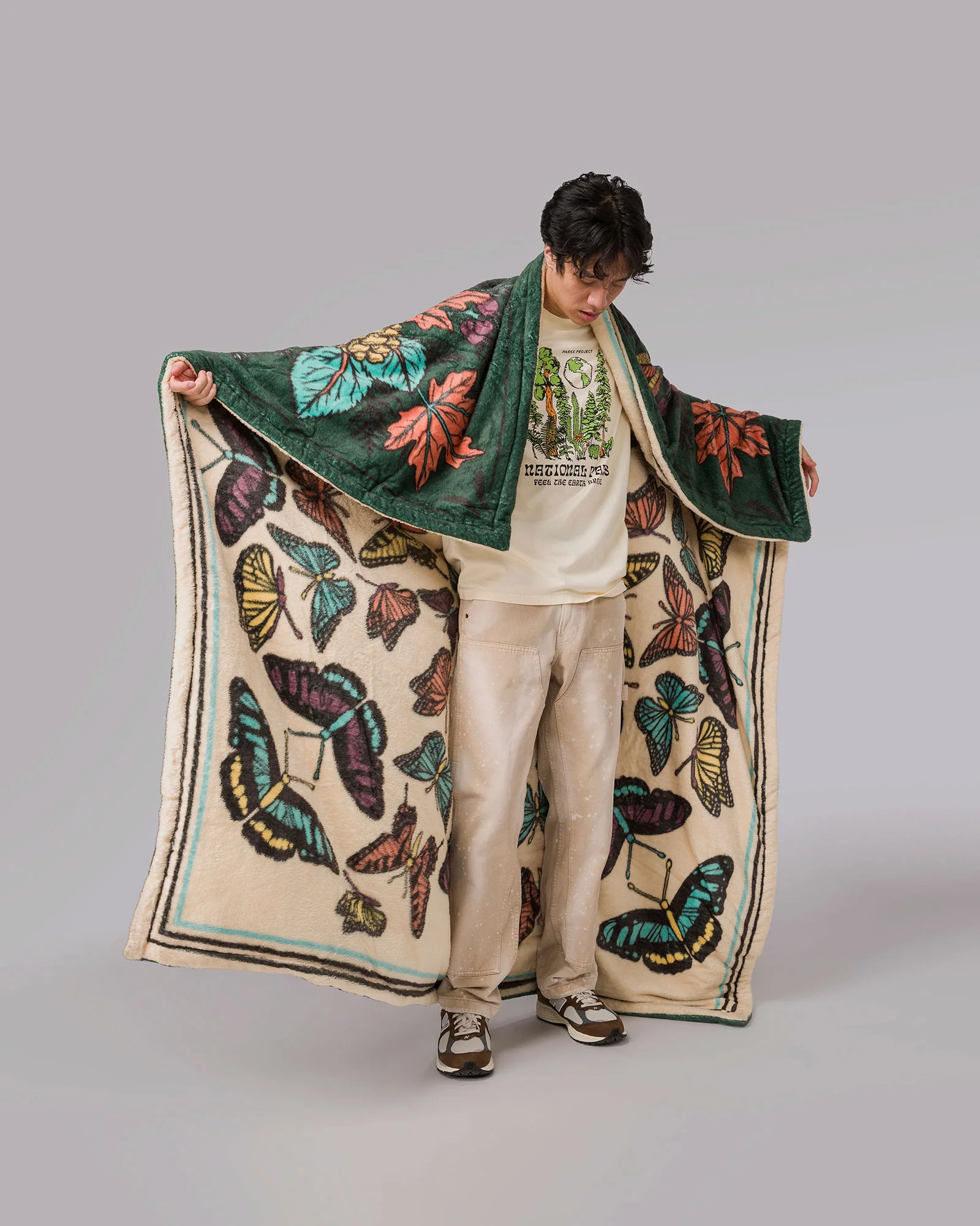 Pinecones & Butterflies Luxe Faux Fur Blanket | Parks Project