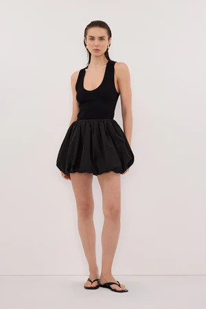 STEVIE BLACK BUBBLE MINI SKIRT | DISSH