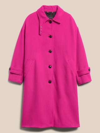 Italian Melton Cocoon Coat | Banana Republic (US)