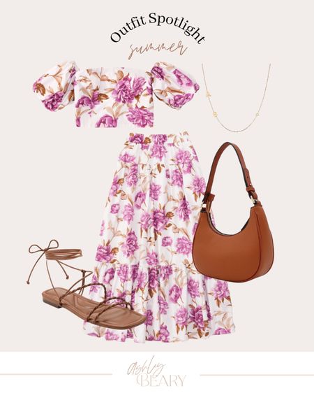 New floral summer two piece set outfit inspo. Strappy lace up sandals are 50% off right now! 

European style outfit inspo 

#LTKSeasonal #LTKstyletip #LTKsalealert